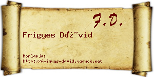 Frigyes Dávid névjegykártya